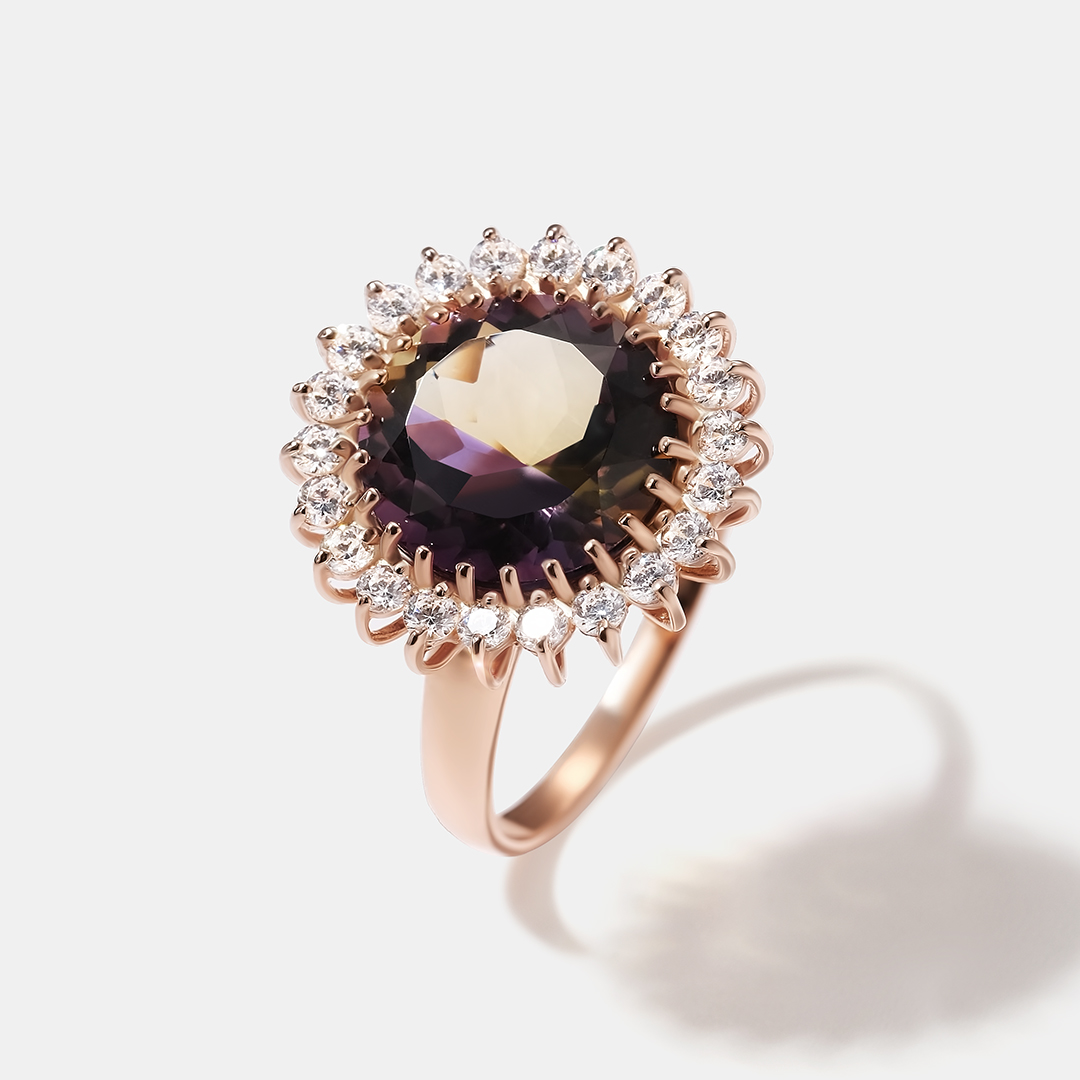 Серебряное кольцо с аметрином