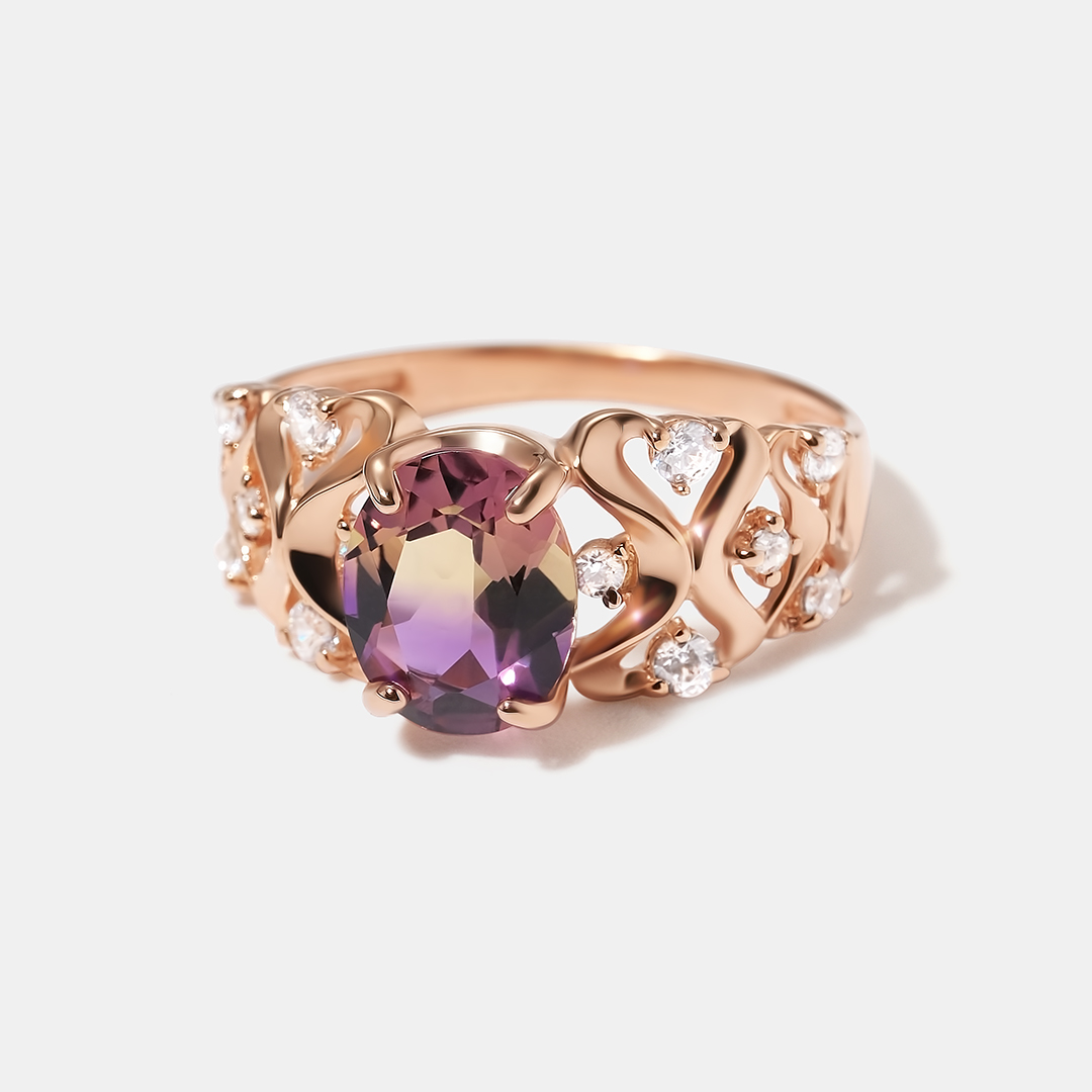 Серебряное кольцо с аметрином
