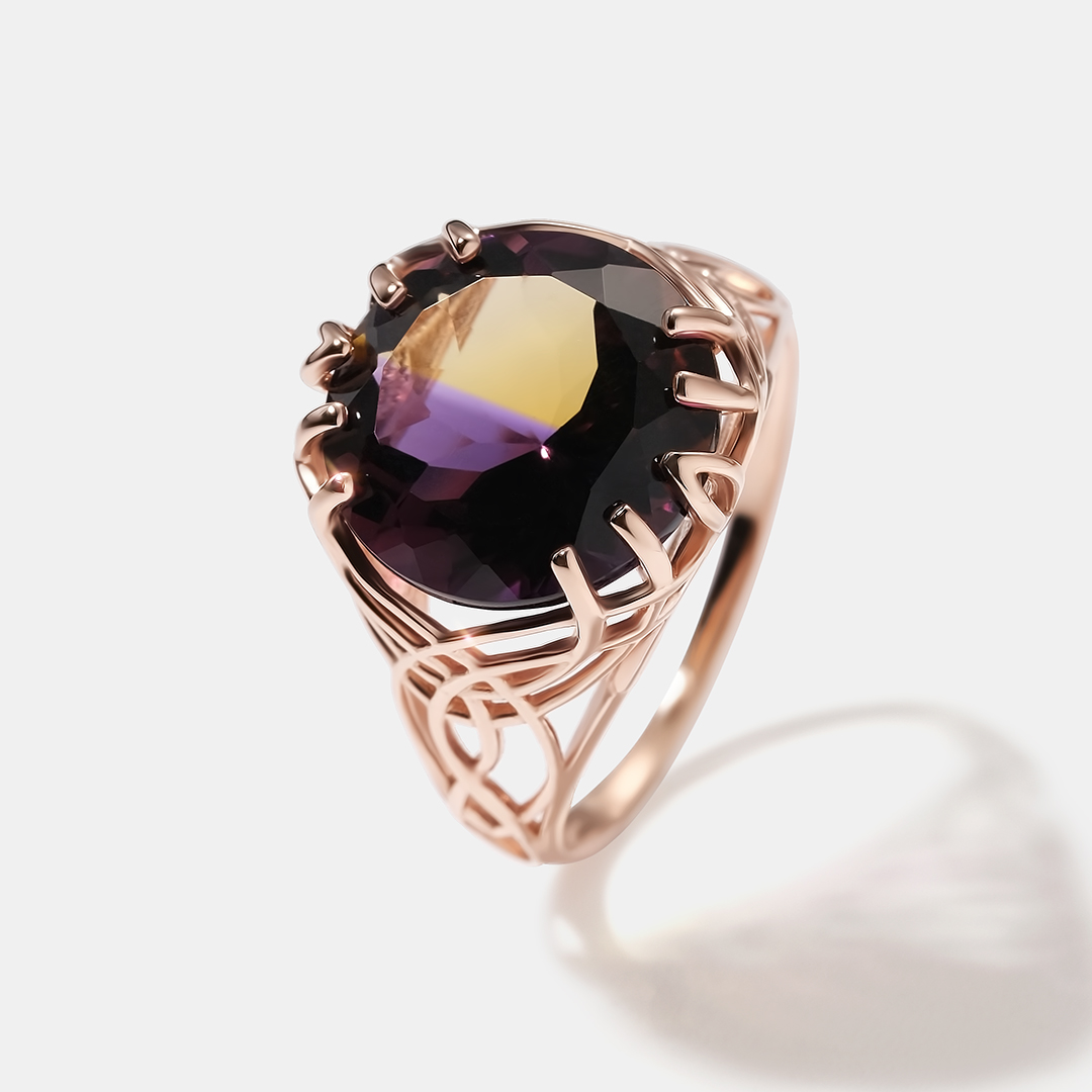 Серебряное кольцо с аметрином