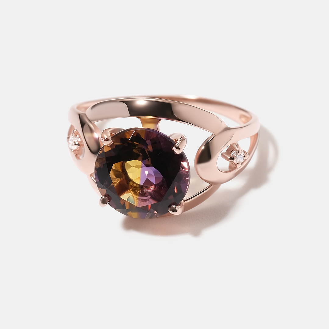 Серебряное кольцо с аметрином