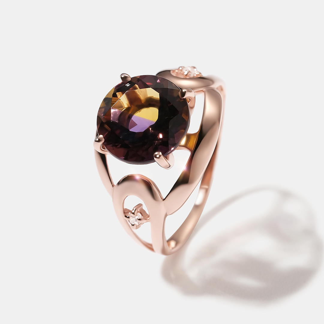 Серебряное кольцо с аметрином