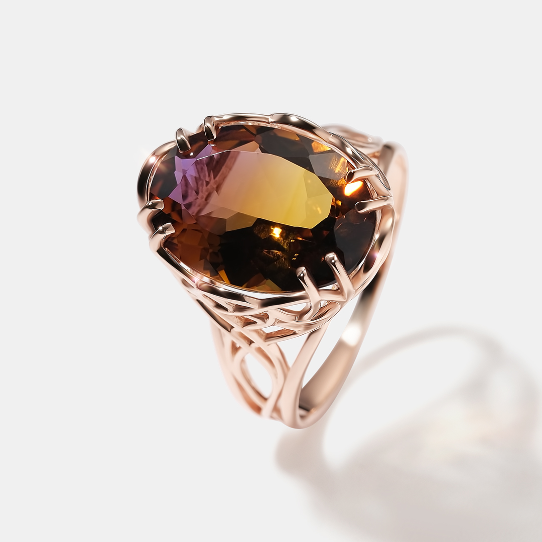 Серебряное кольцо с аметрином