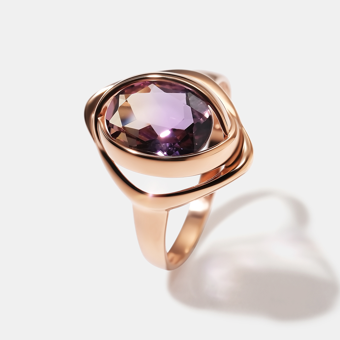 Серебряное кольцо с аметрином