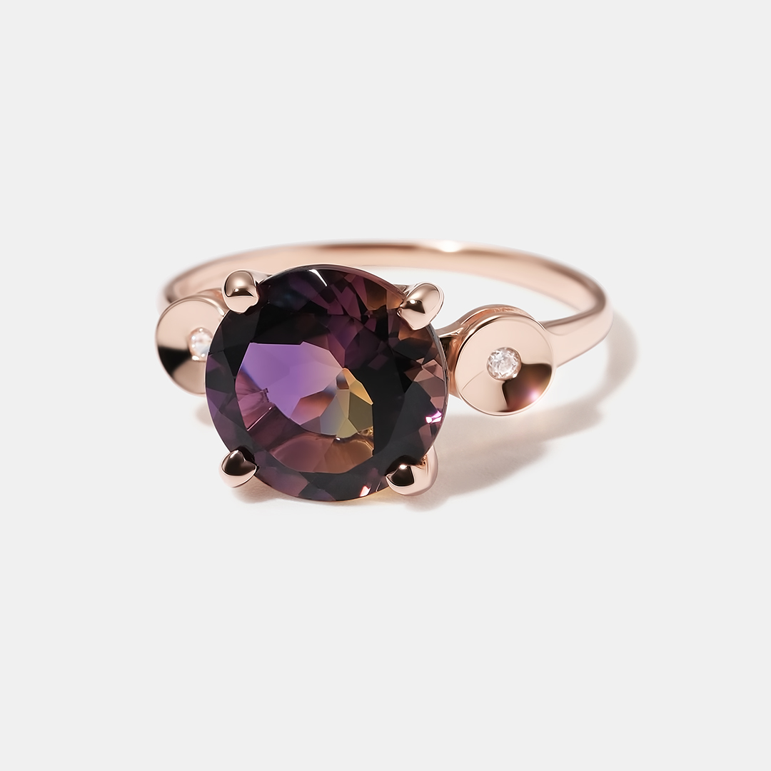 Серебряное кольцо с аметрином