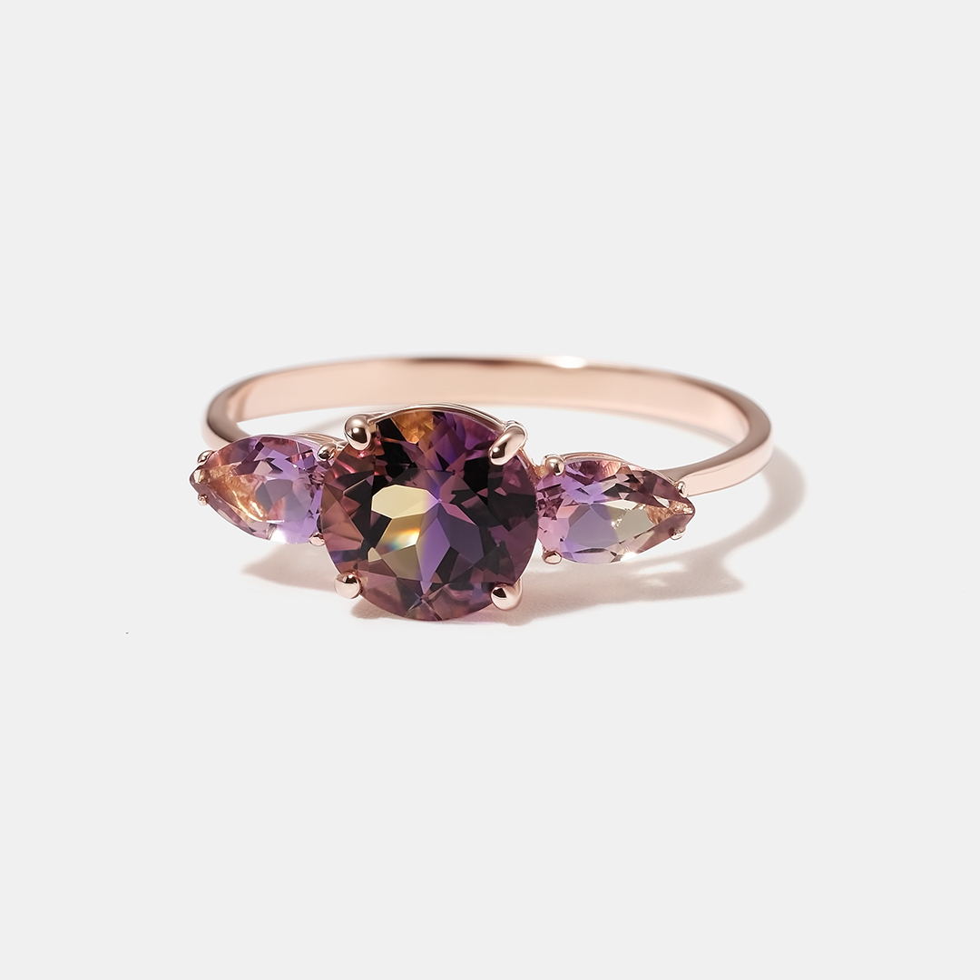 Серебряное кольцо с аметринами