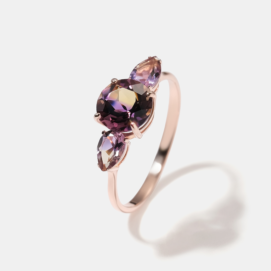 Серебряное кольцо с аметринами