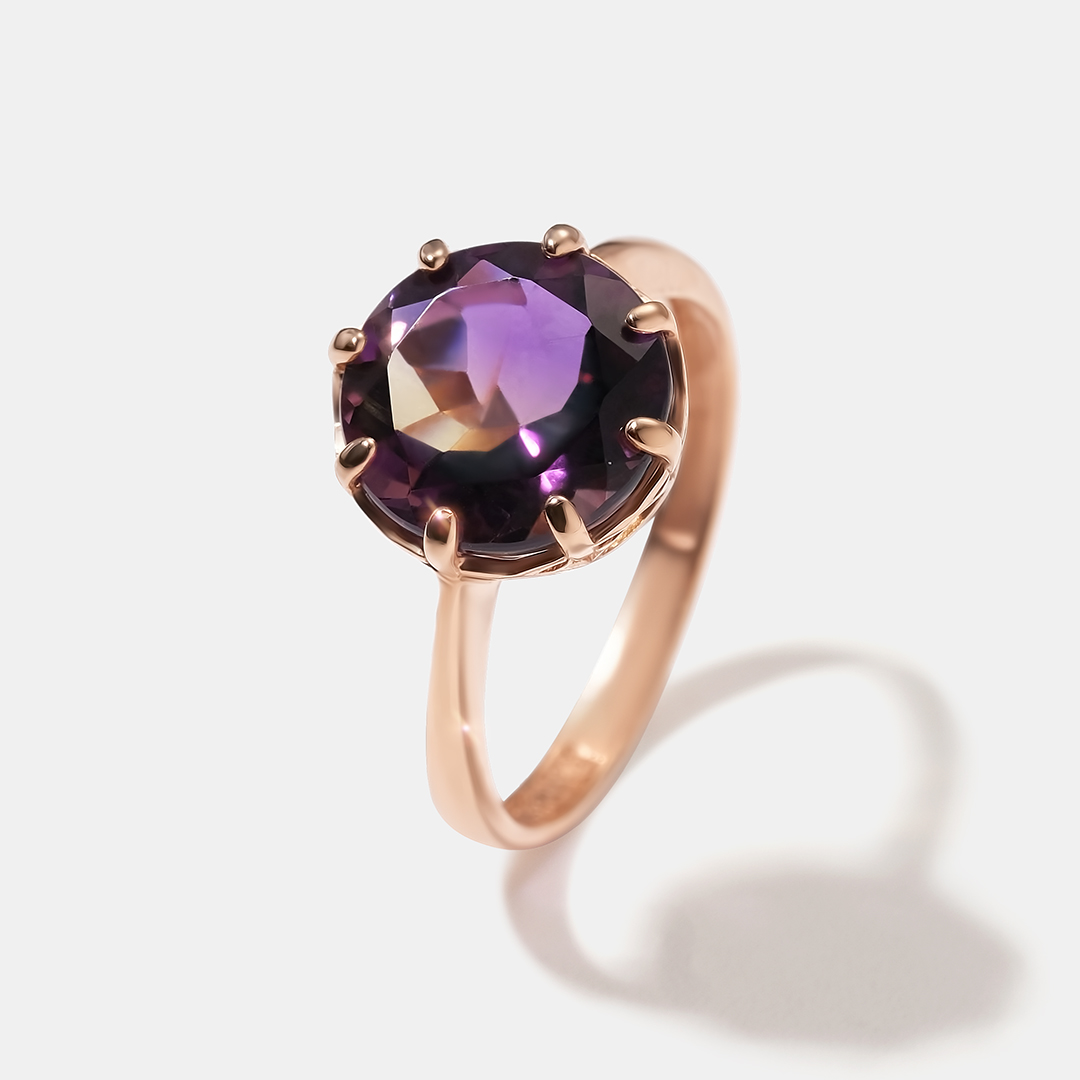 Серебряное кольцо с аметрином