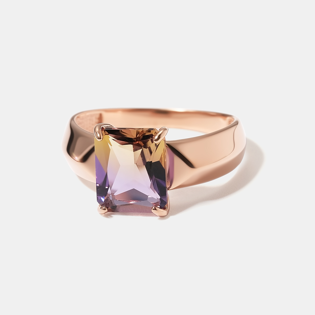 Серебряное кольцо с аметрином