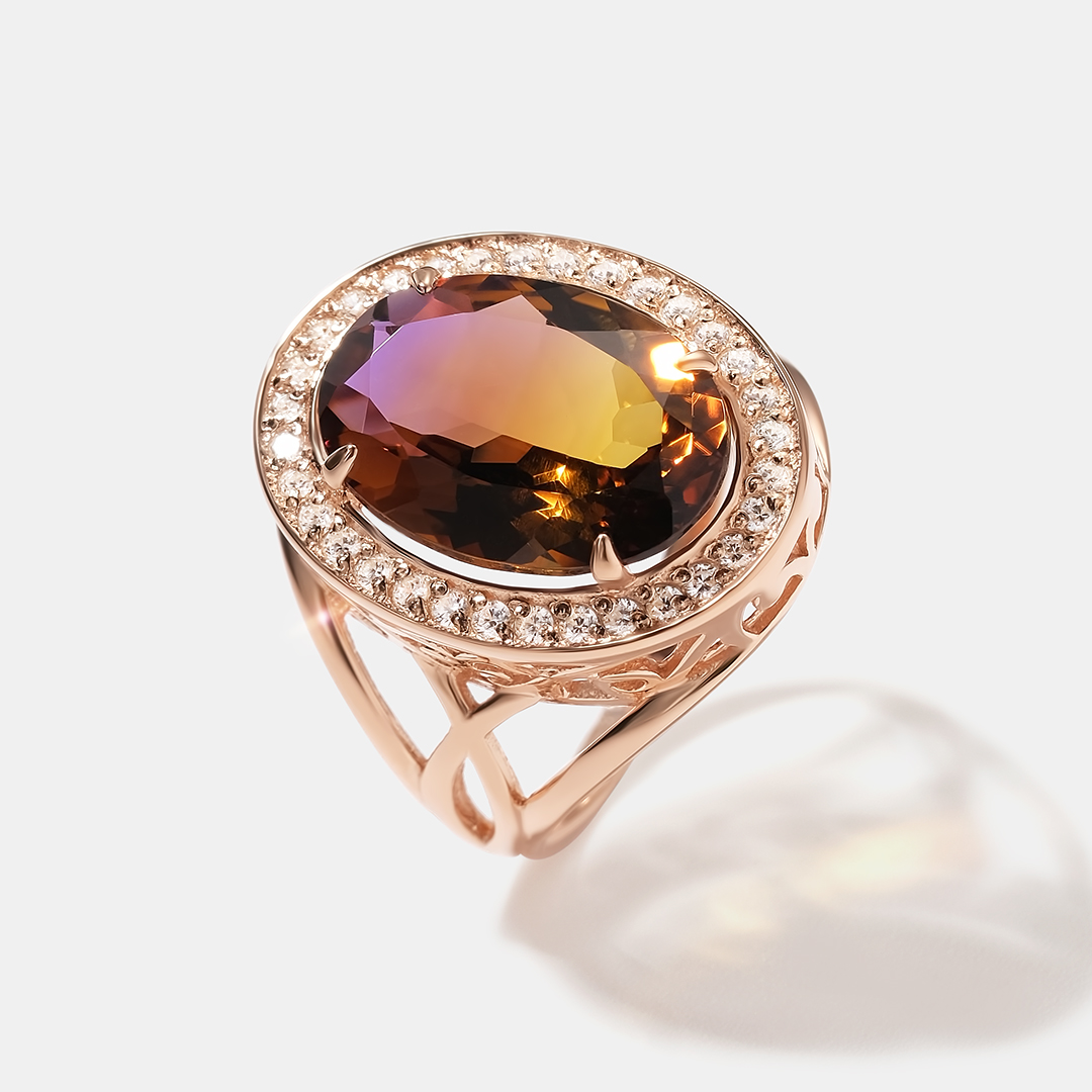 Серебряное кольцо с аметрином