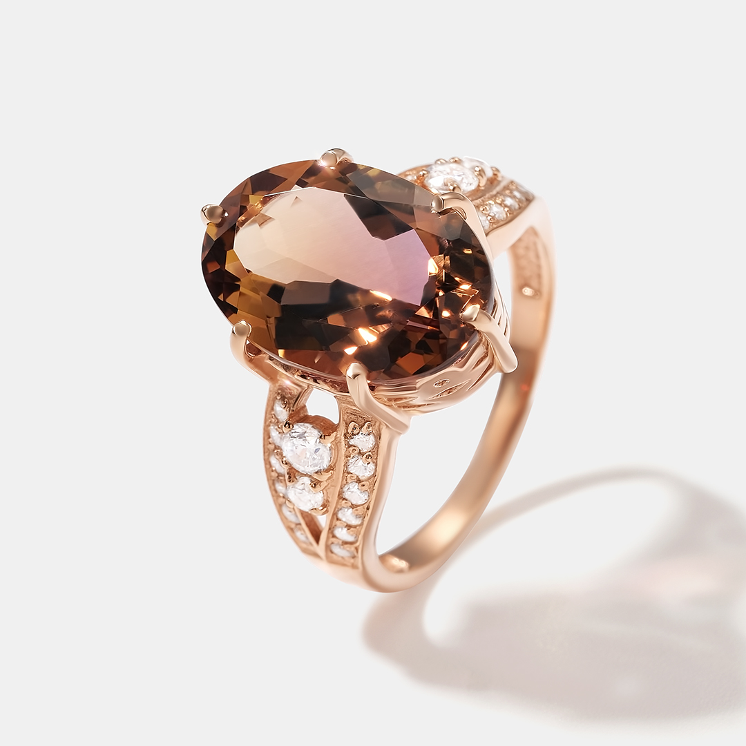 Серебряное кольцо с аметрином