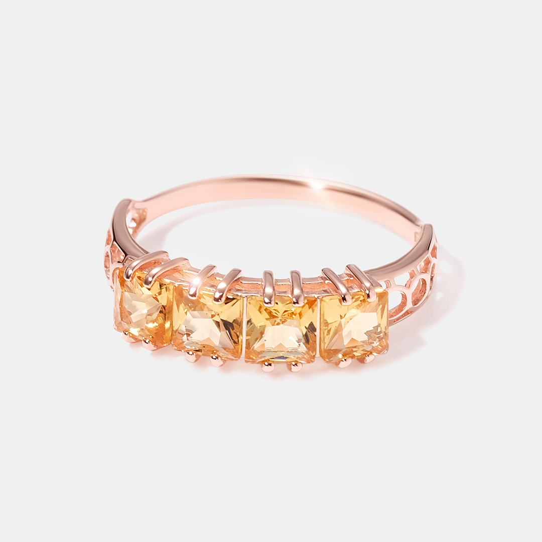 Серебряное кольцо с цитринами