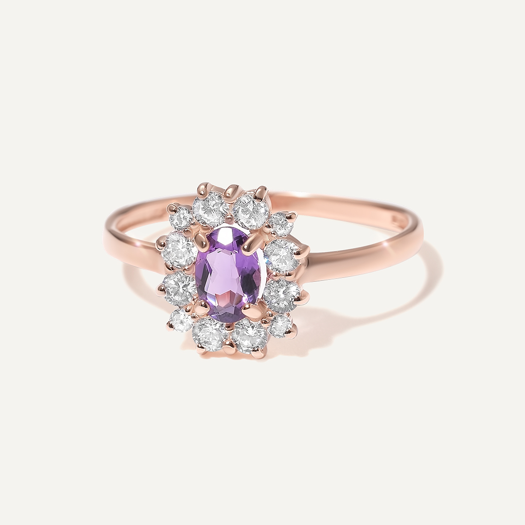 Серебряное кольцо с аметистом