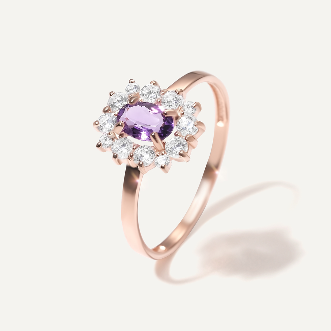 Серебряное кольцо с аметистом
