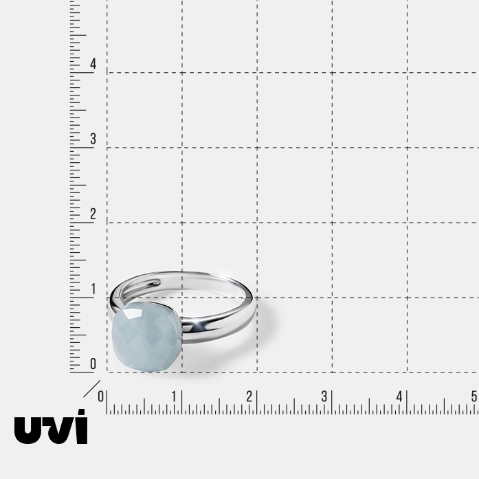 Серебряное кольцо с аквамарином