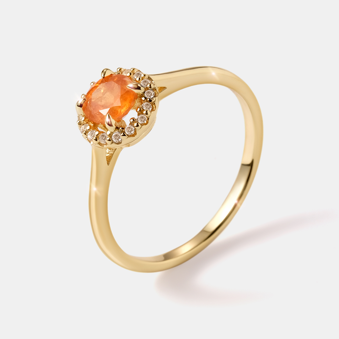 Серебряное кольцо с вульфенитом