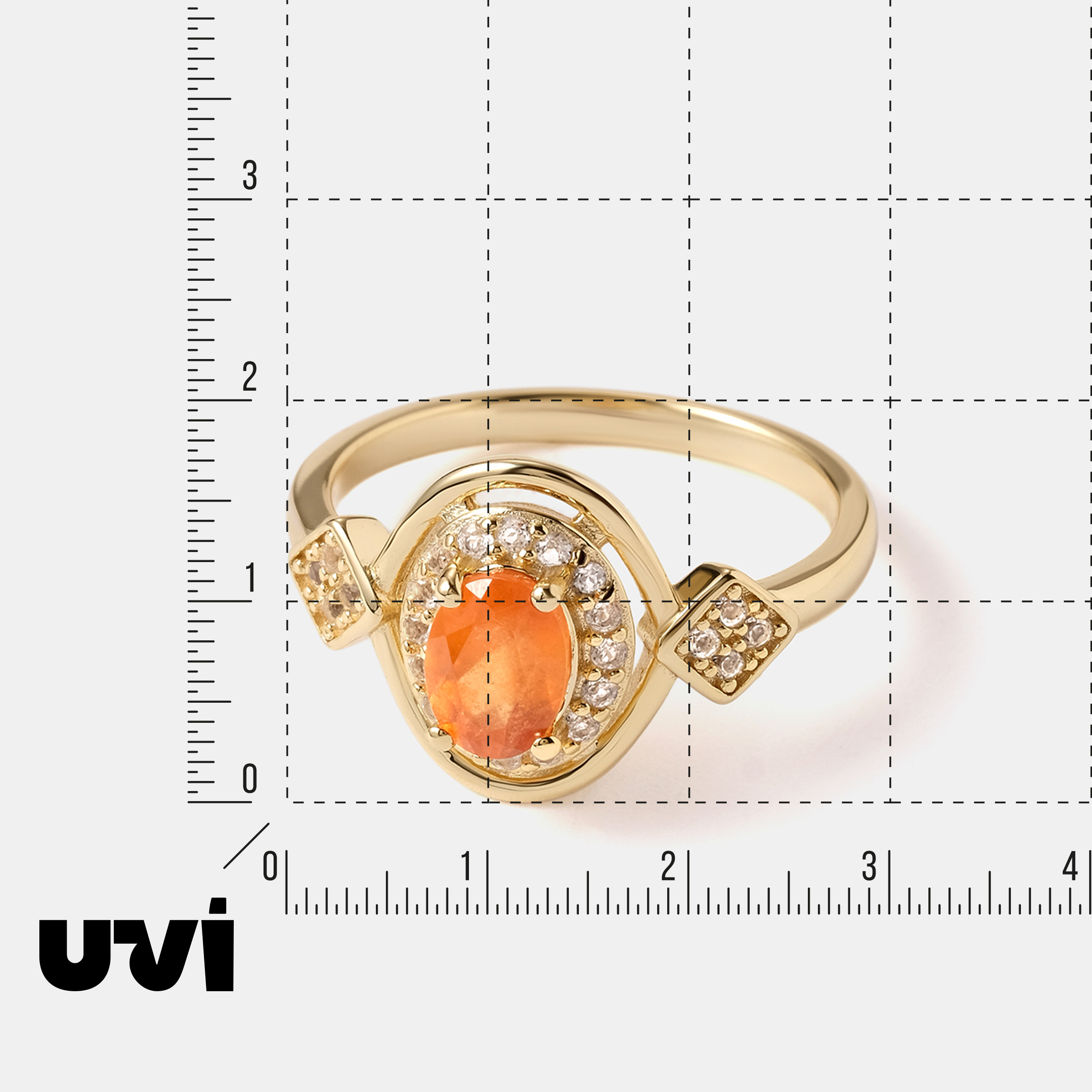 Серебряное кольцо с вульфенитом