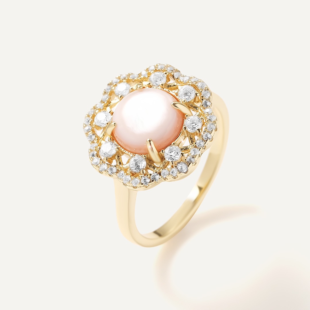 Серебряное кольцо с перламутром