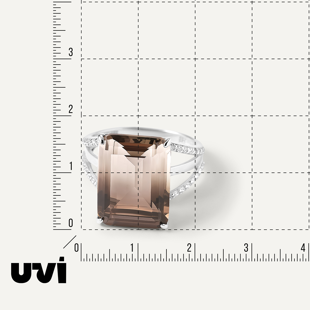 Серебряное кольцо с раухцитрином