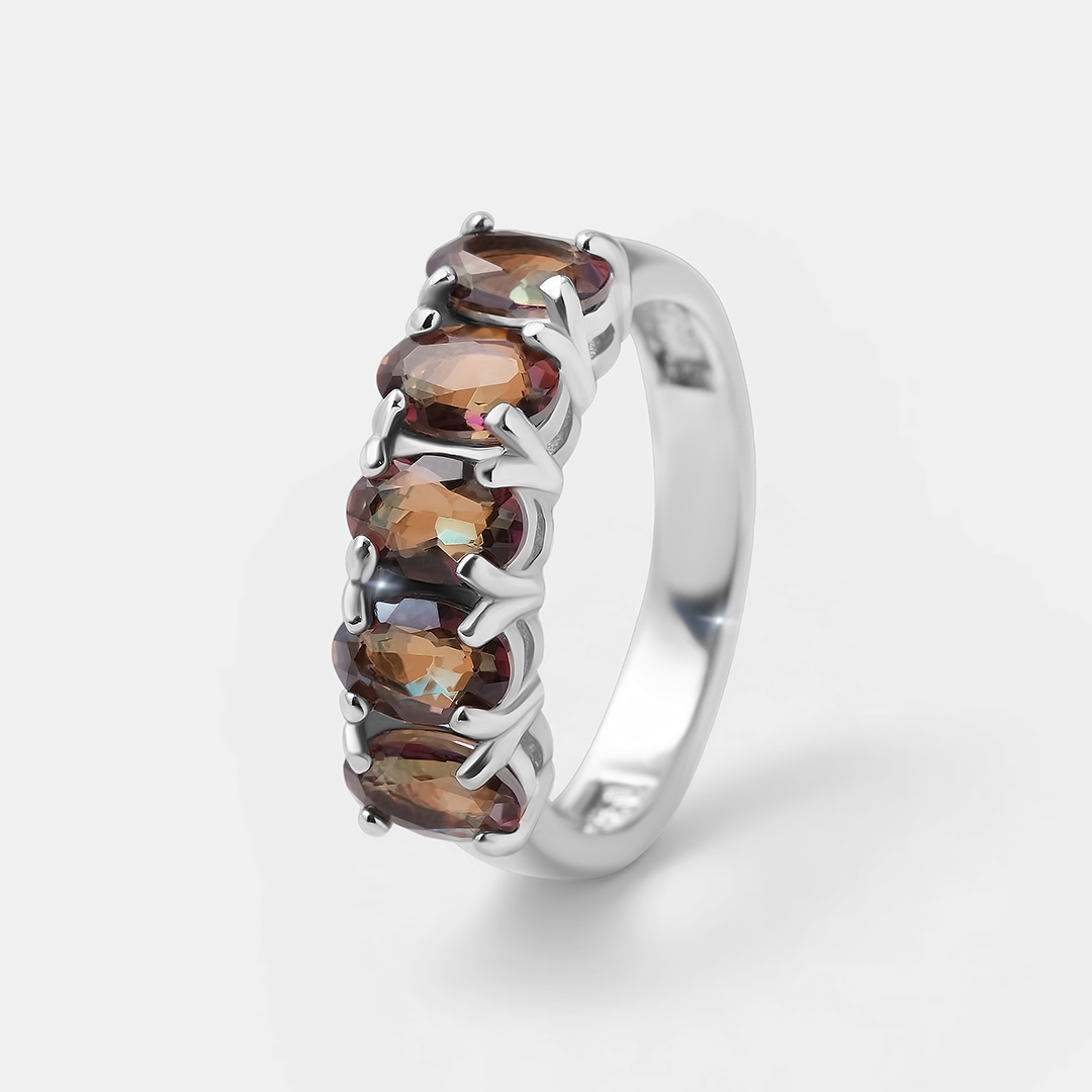 Серебряное кольцо с горным хрусталем