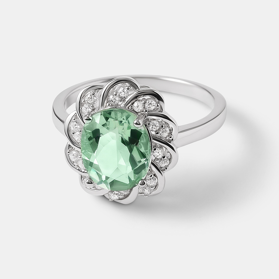 Серебряное кольцо с флюоритом