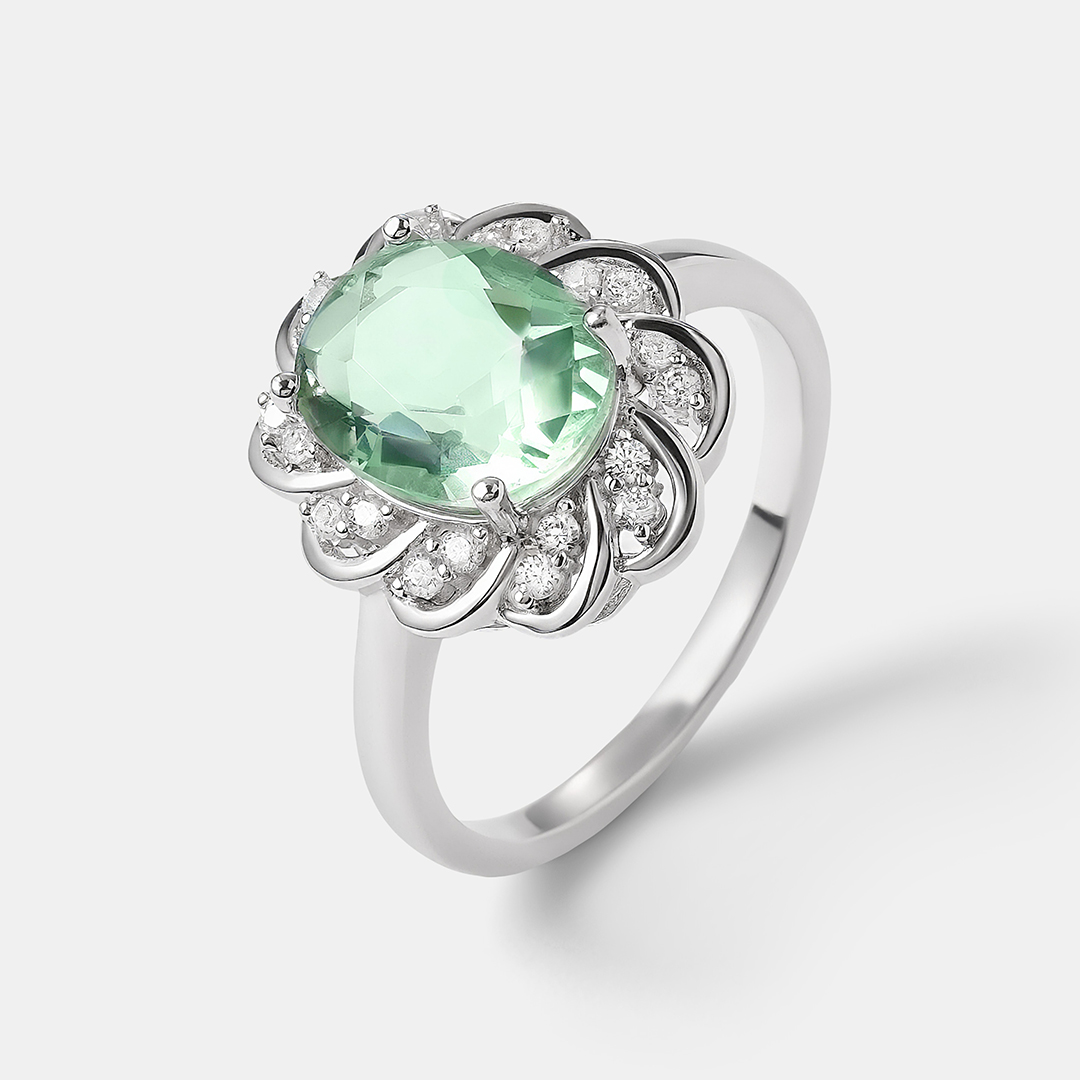Серебряное кольцо с флюоритом