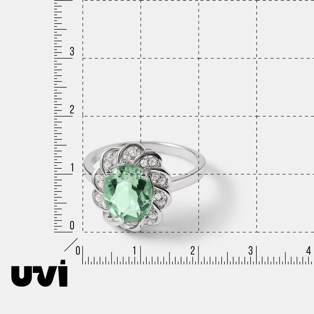 Серебряное кольцо с флюоритом