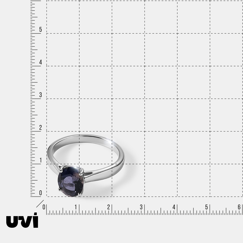 Серебряное кольцо с иолитом
