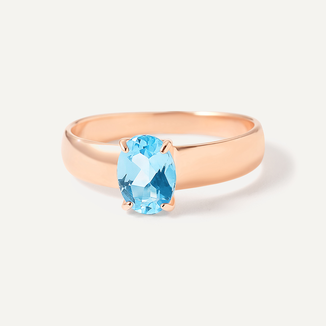 Серебряное кольцо с топазом Свисс