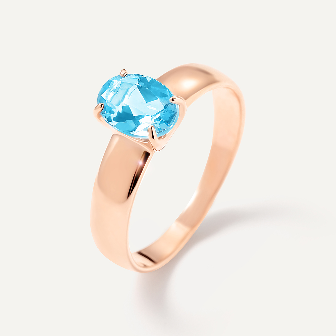 Серебряное кольцо с топазом Свисс