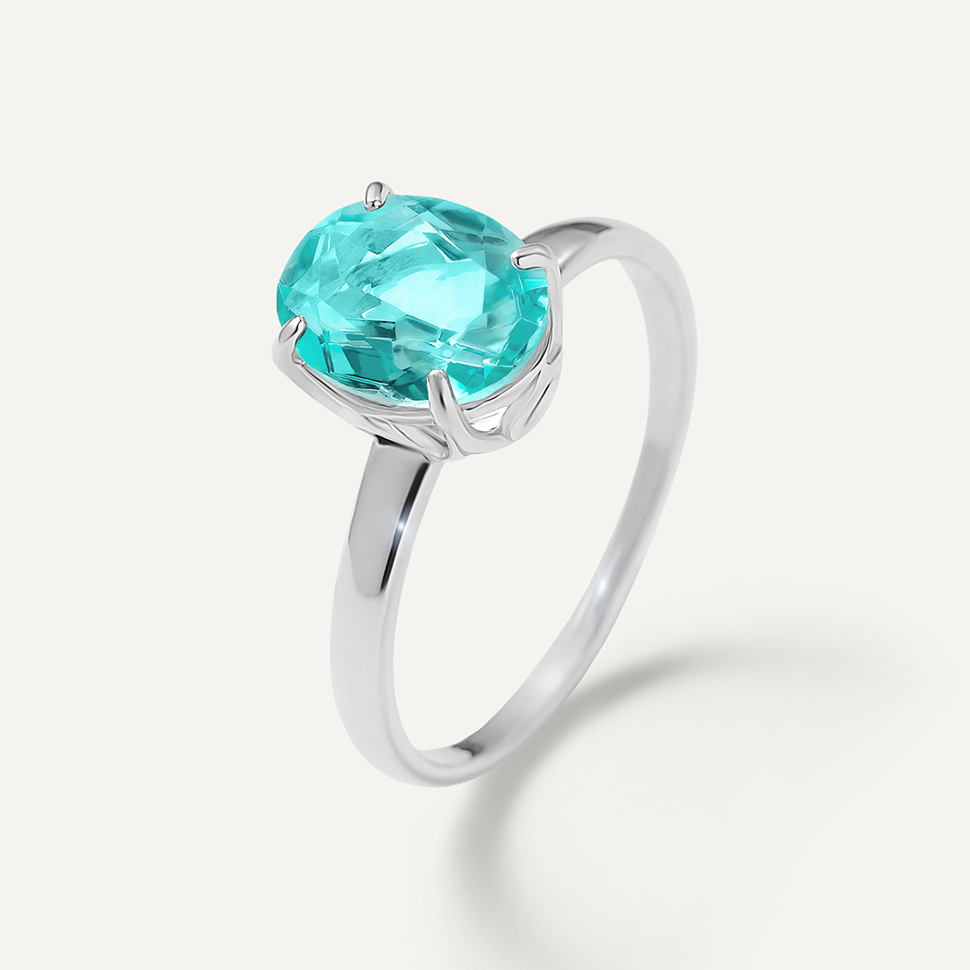Серебряное кольцо с топазом