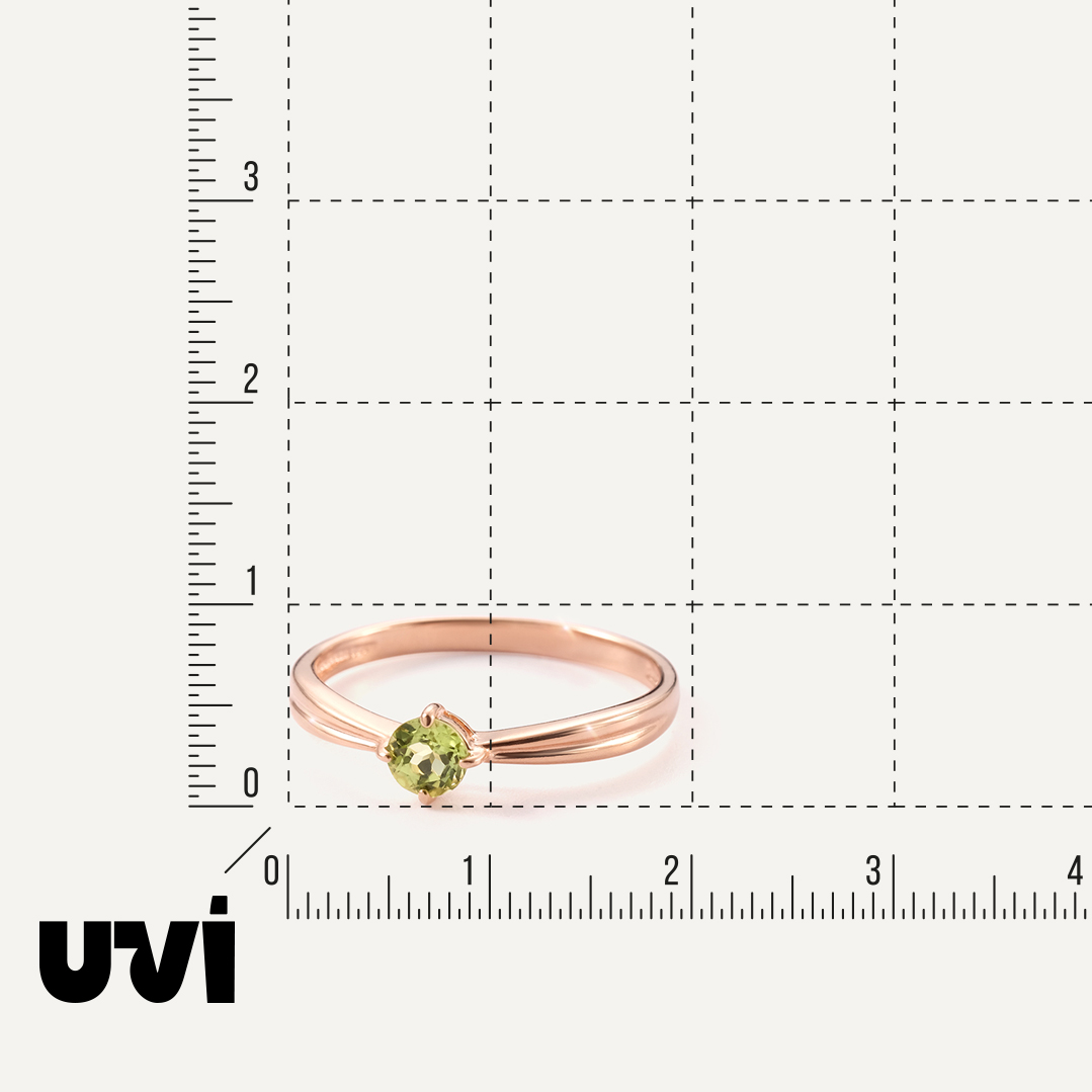 Серебряное кольцо с хризолитом