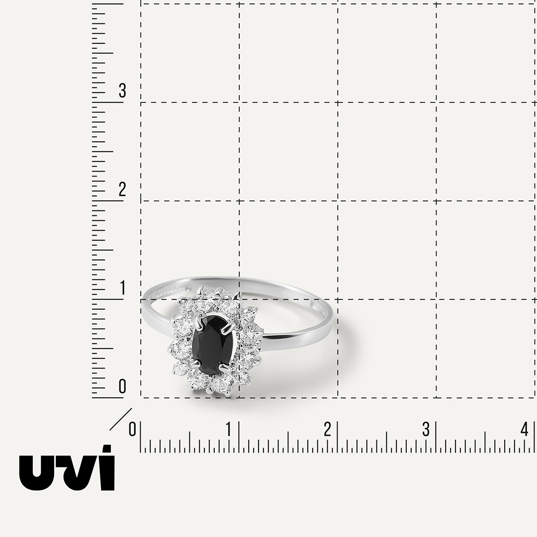 Серебряное кольцо со шпинелью "Цветок"