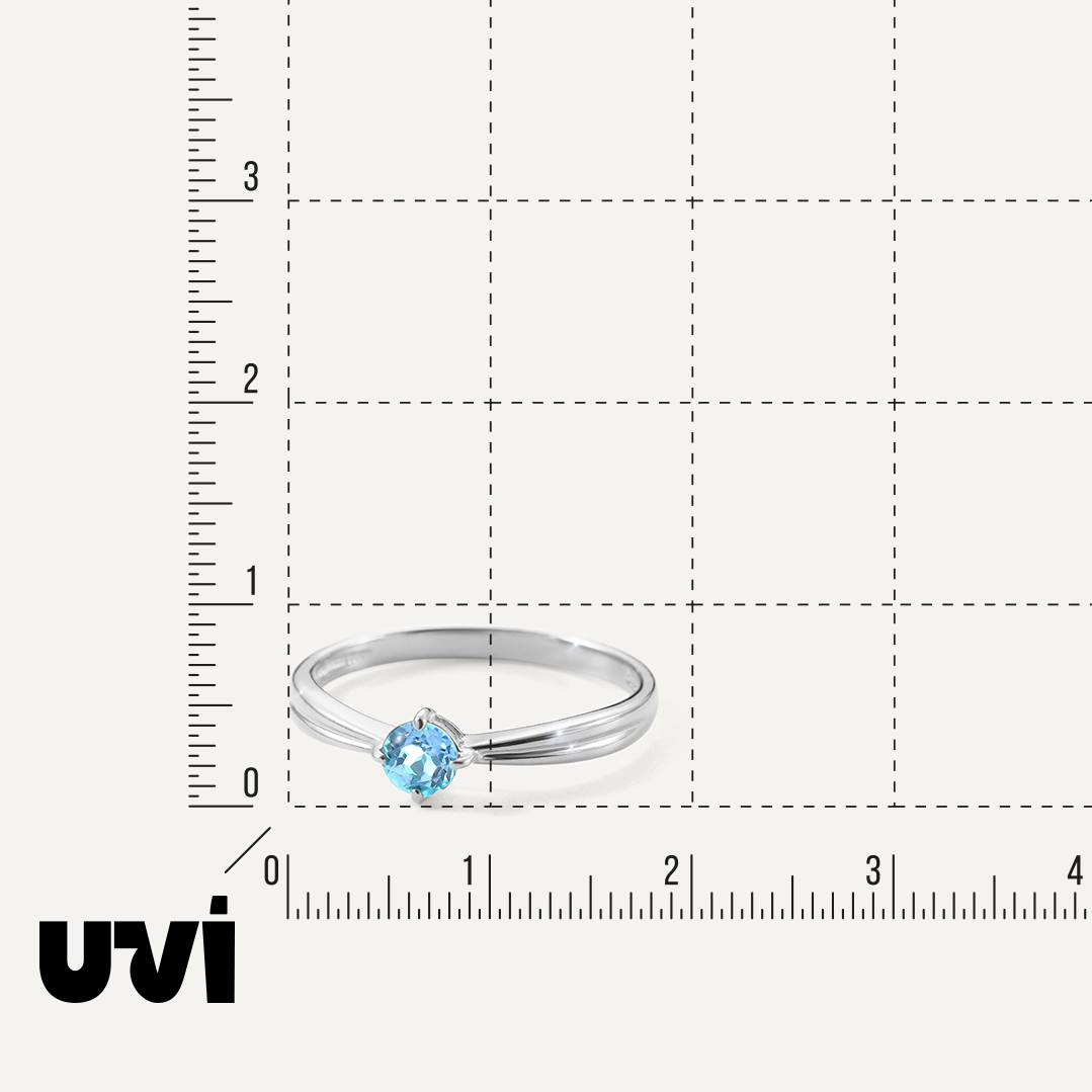 Серебряное кольцо с топазом