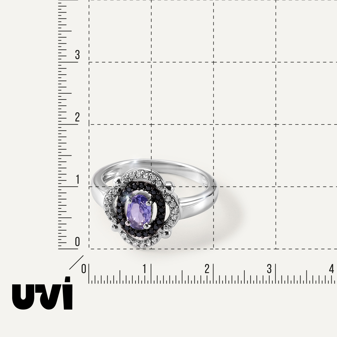 Серебряное кольцо с танзанитом