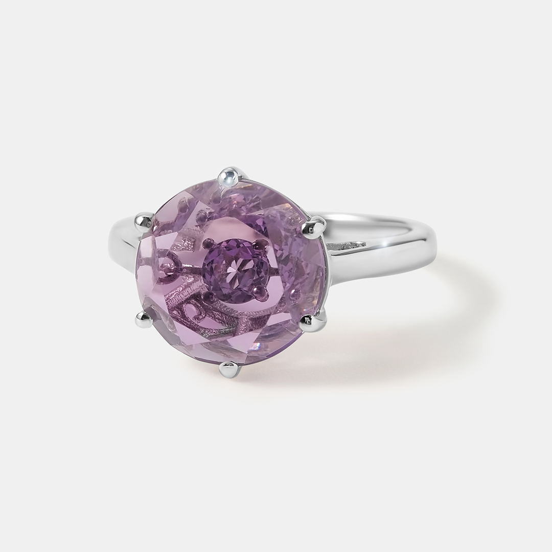 Серебряное кольцо с аметистом