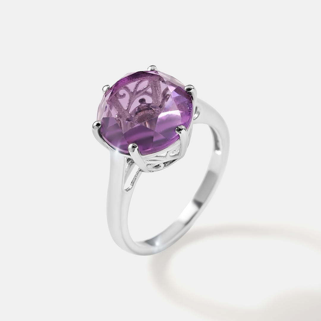 Серебряное кольцо с аметистом