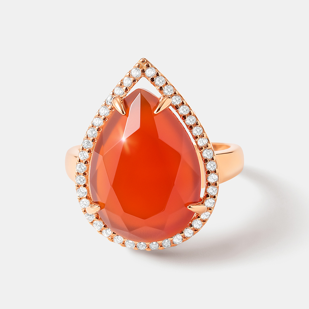 Серебряное кольцо с агатом