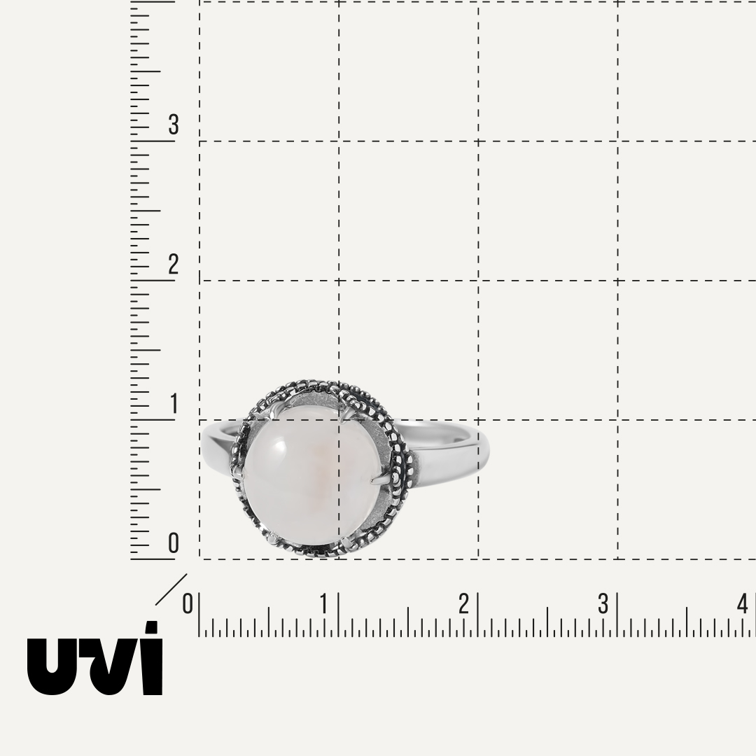 Серебряное кольцо с лунным камнем