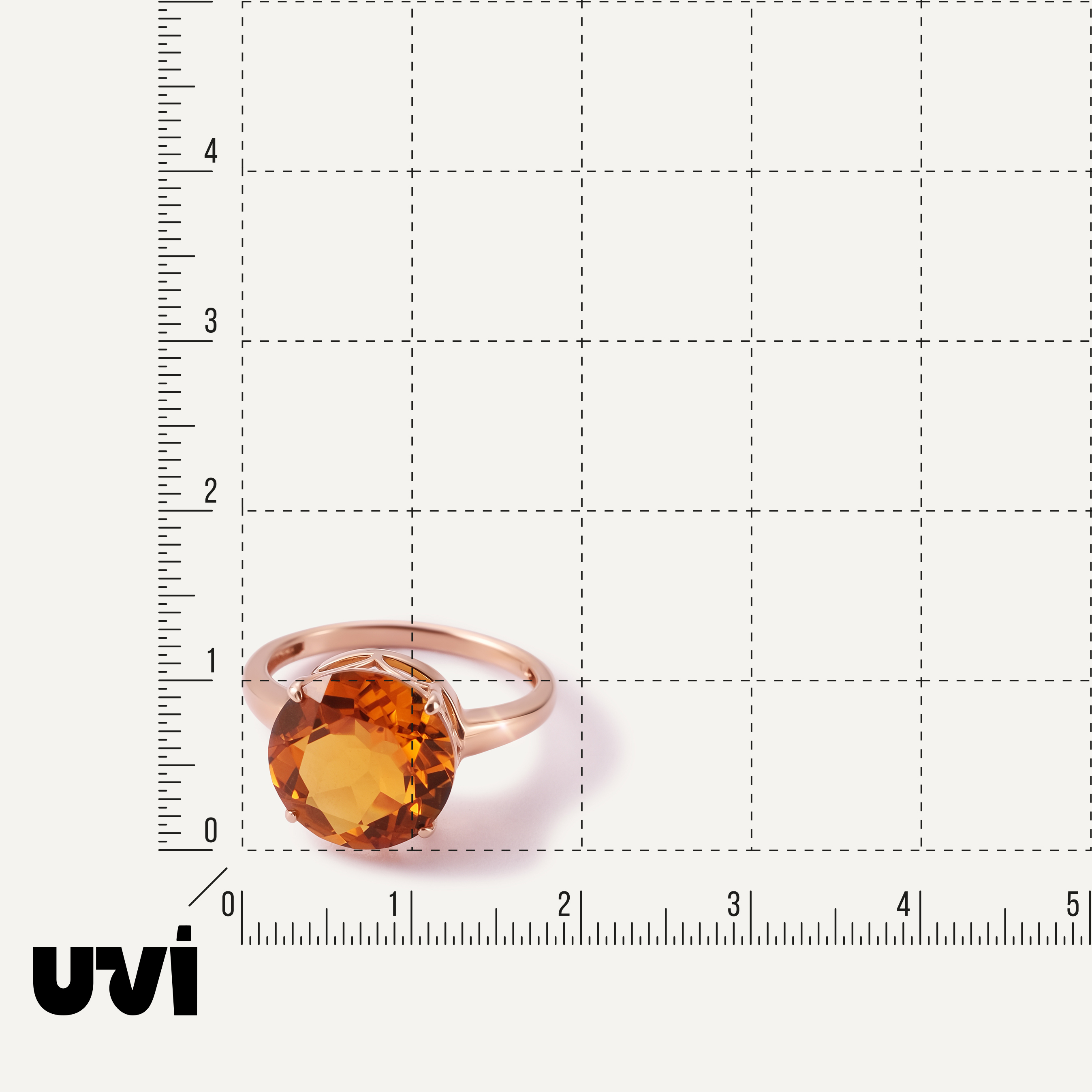 Серебряное кольцо с цитрином