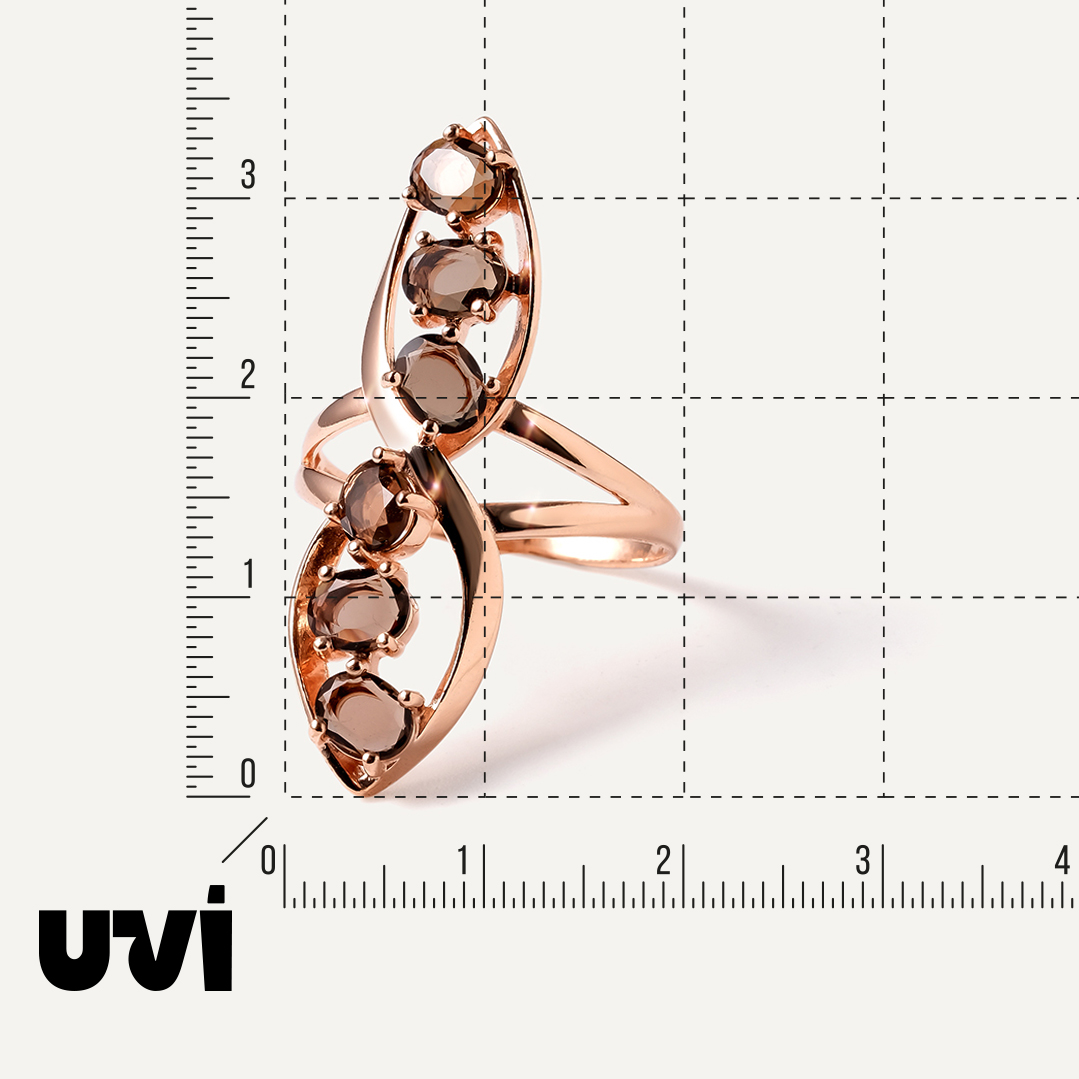 Серебряное кольцо с раухтопазами