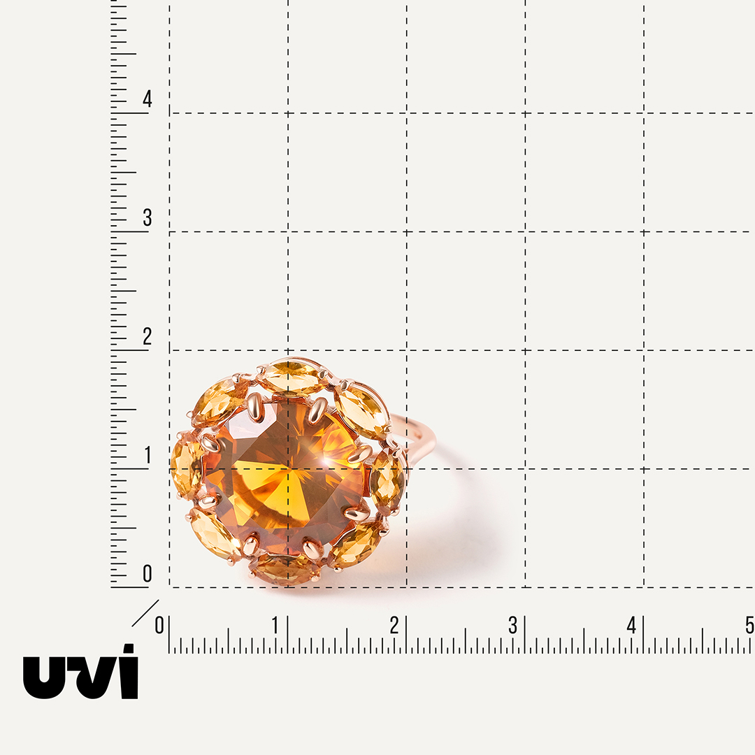 Серебряное кольцо с цитринами