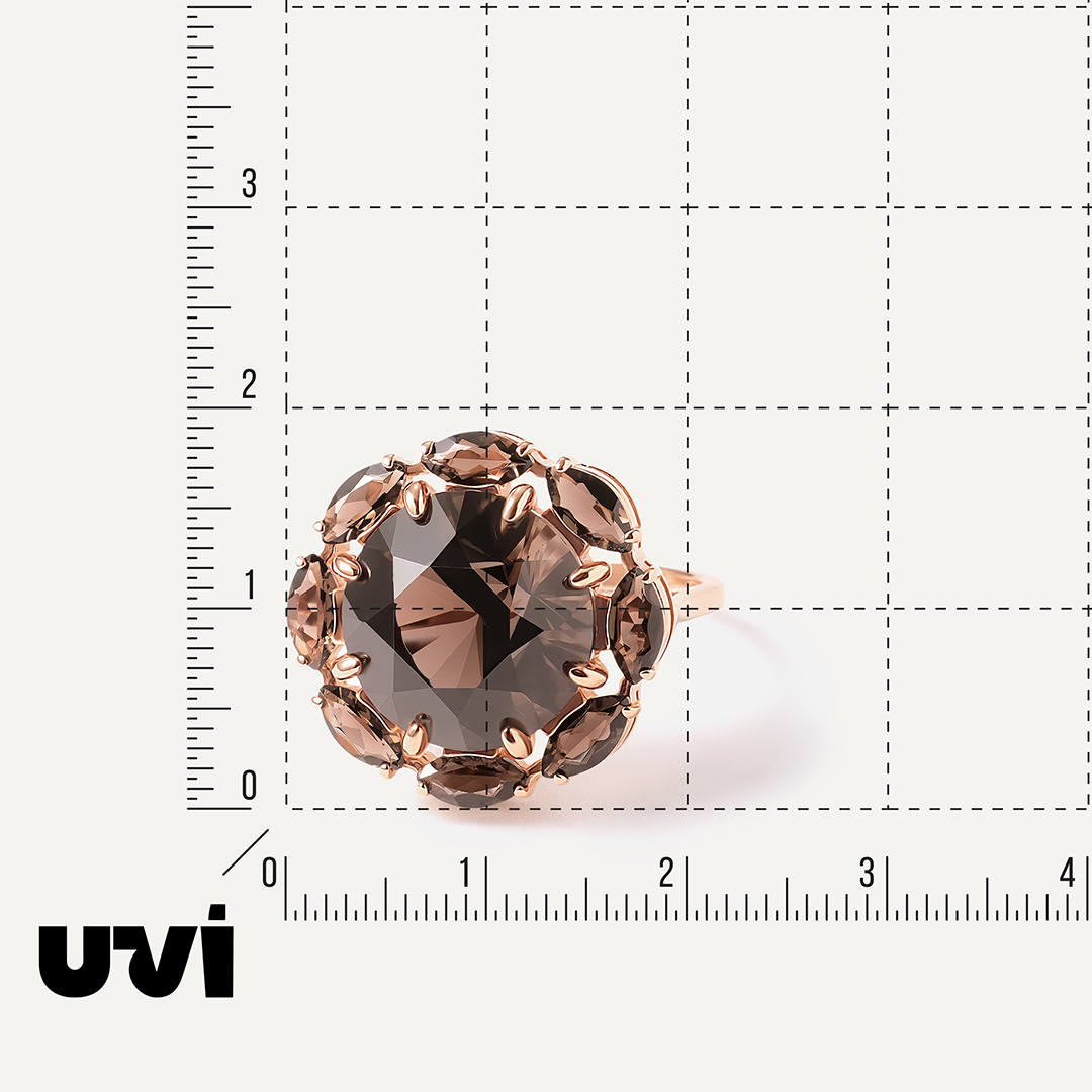 Серебряное кольцо с раухтопазами