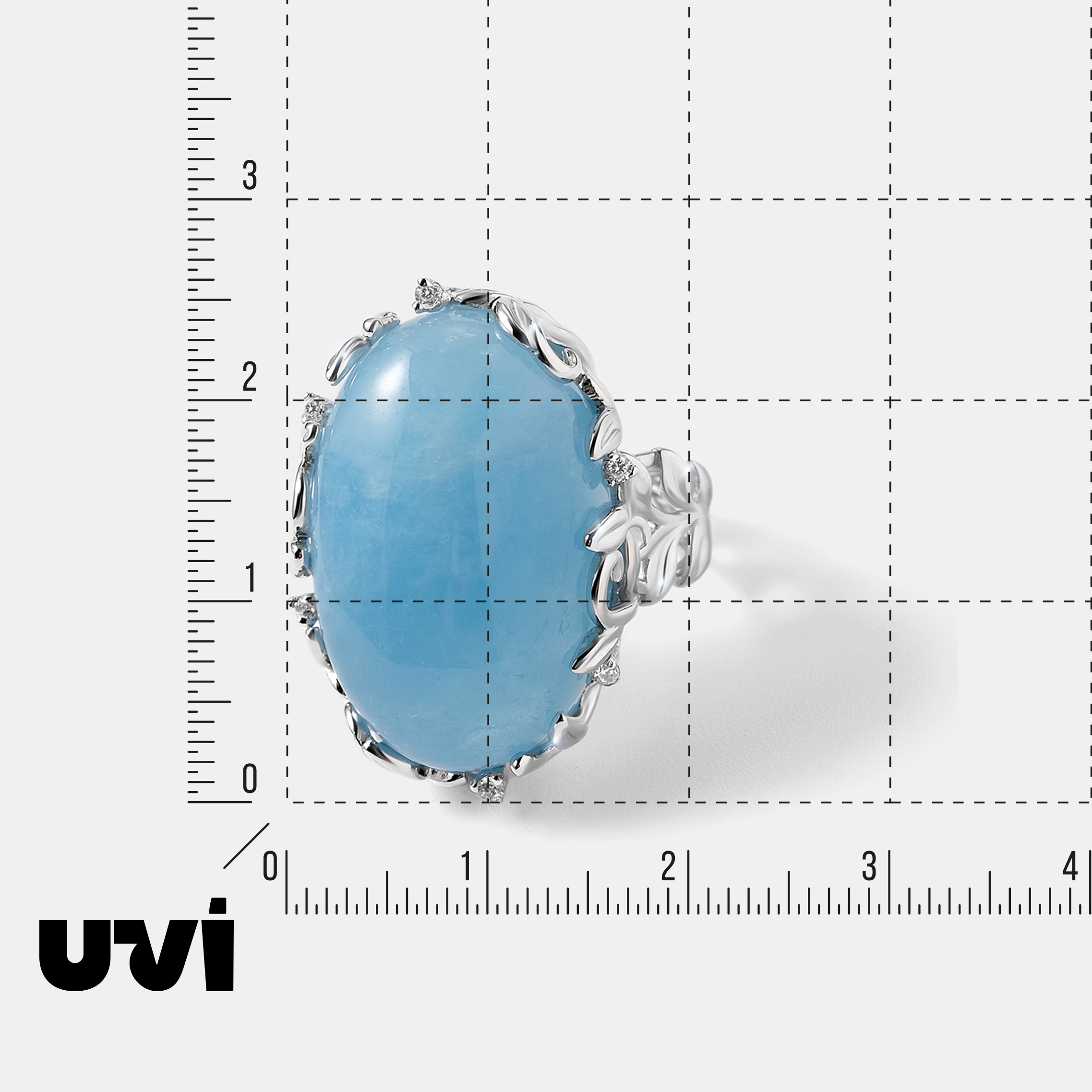 Серебряное кольцо с аквамарином