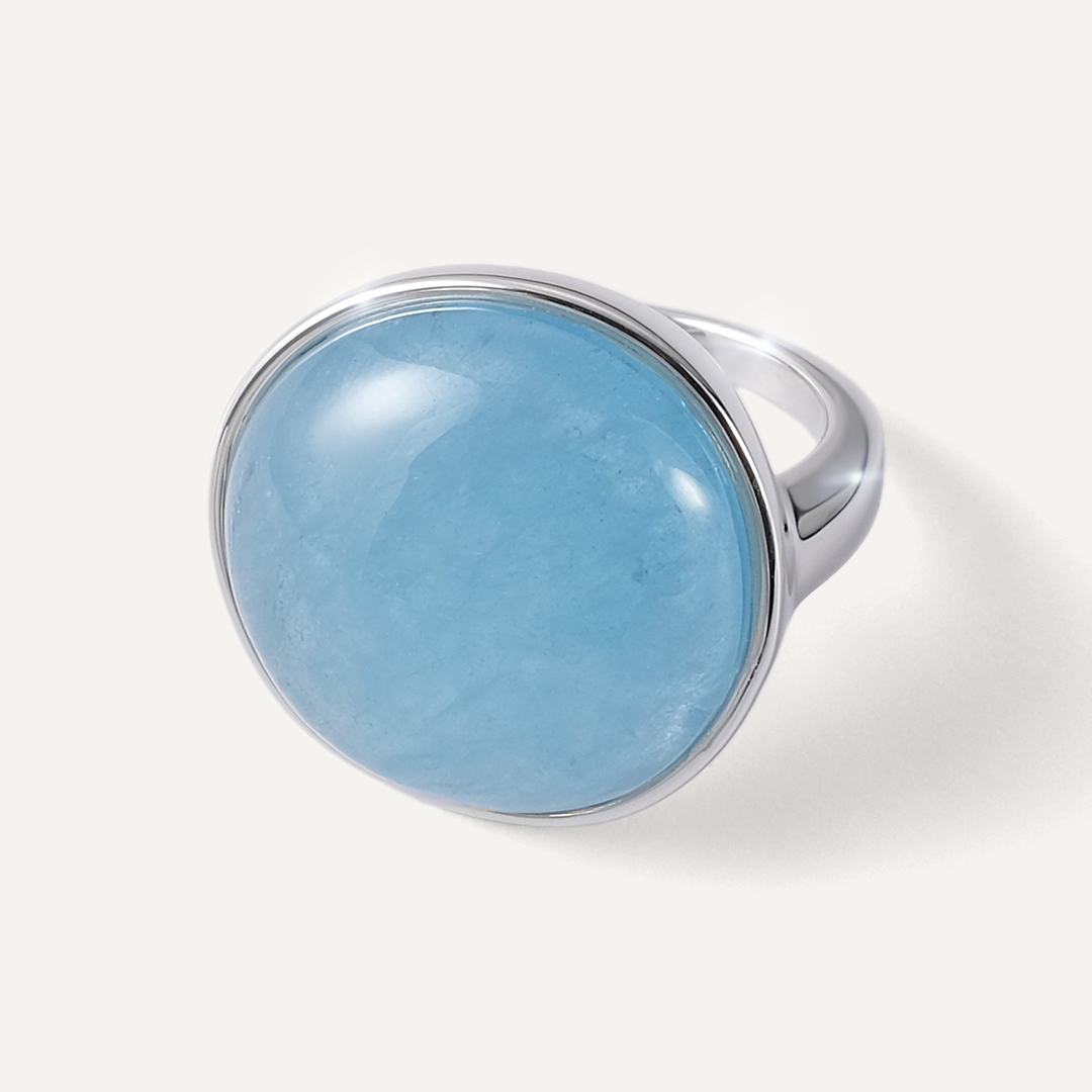 Серебряное кольцо с аквамарином