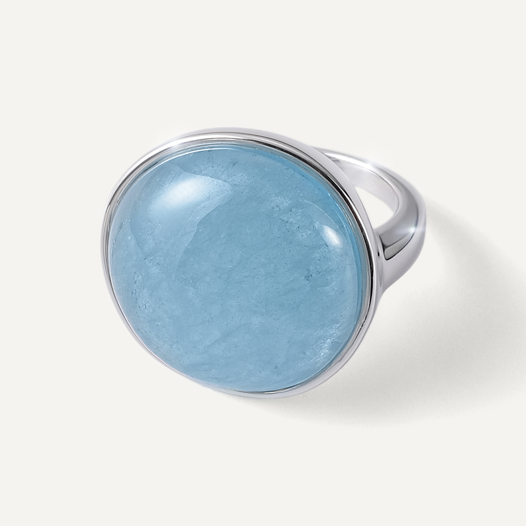 Серебряное кольцо с аквамарином