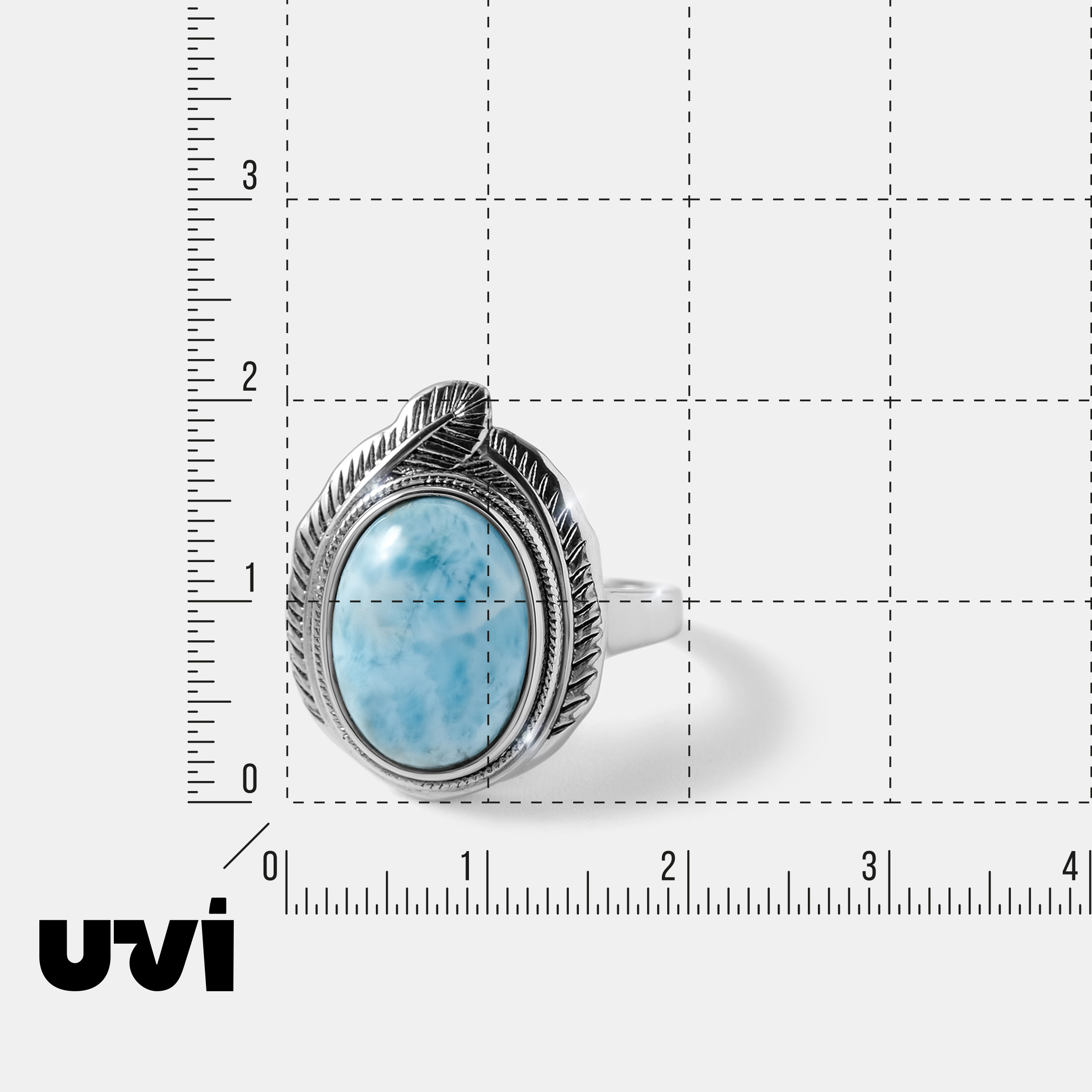 Серебряное кольцо с ларимаром