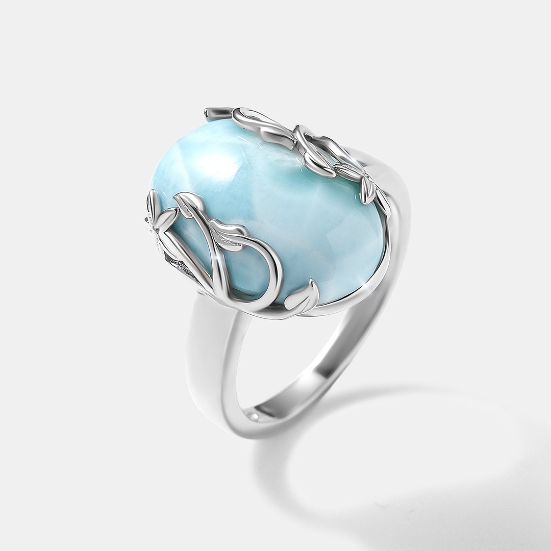 Серебряное кольцо с ларимаром
