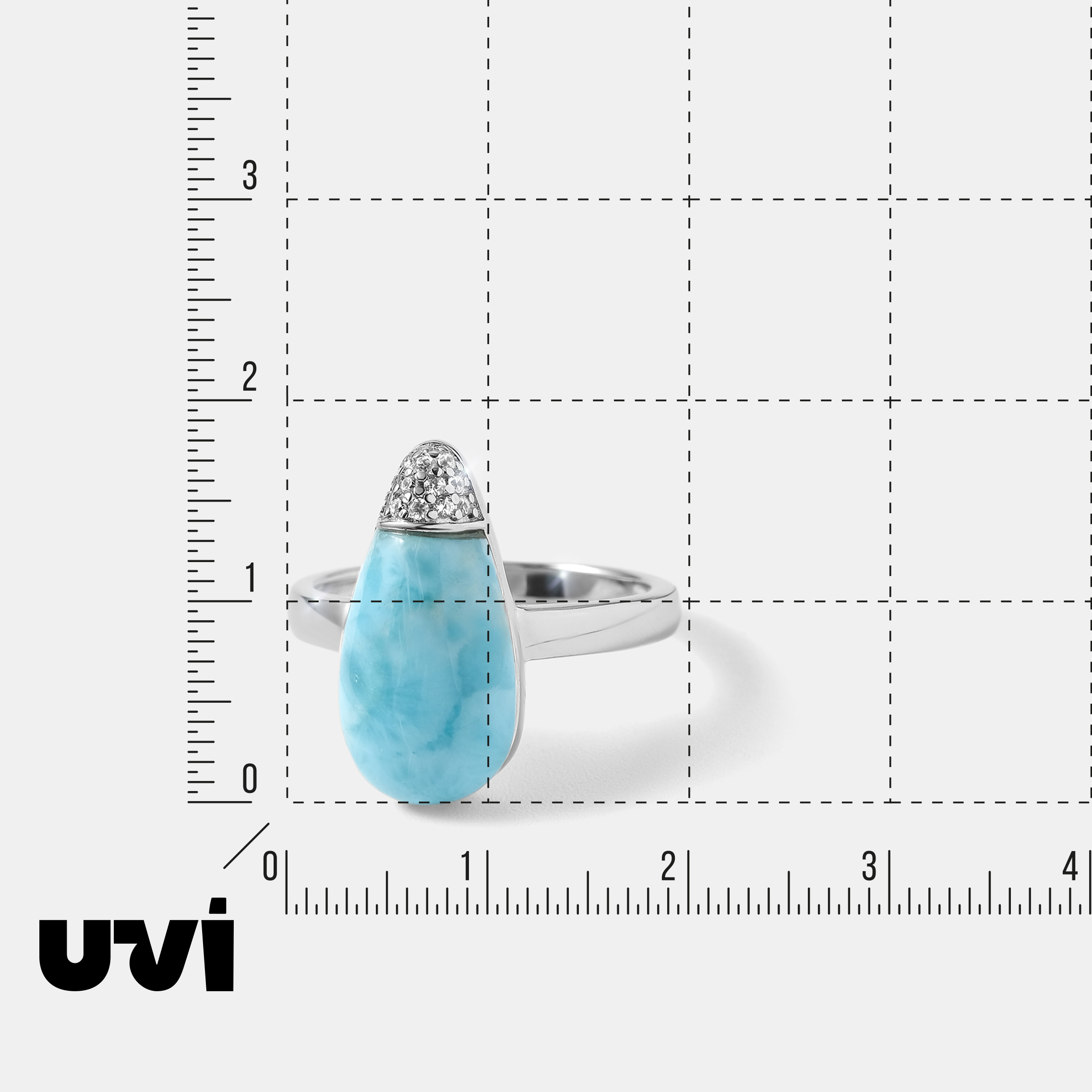 Серебряное кольцо с ларимаром