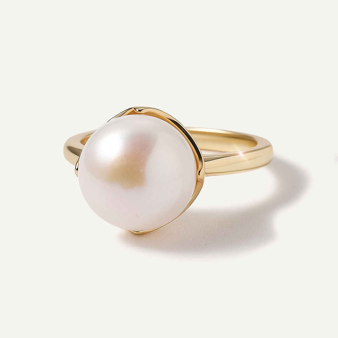 Серебряное кольцо с жемчугом