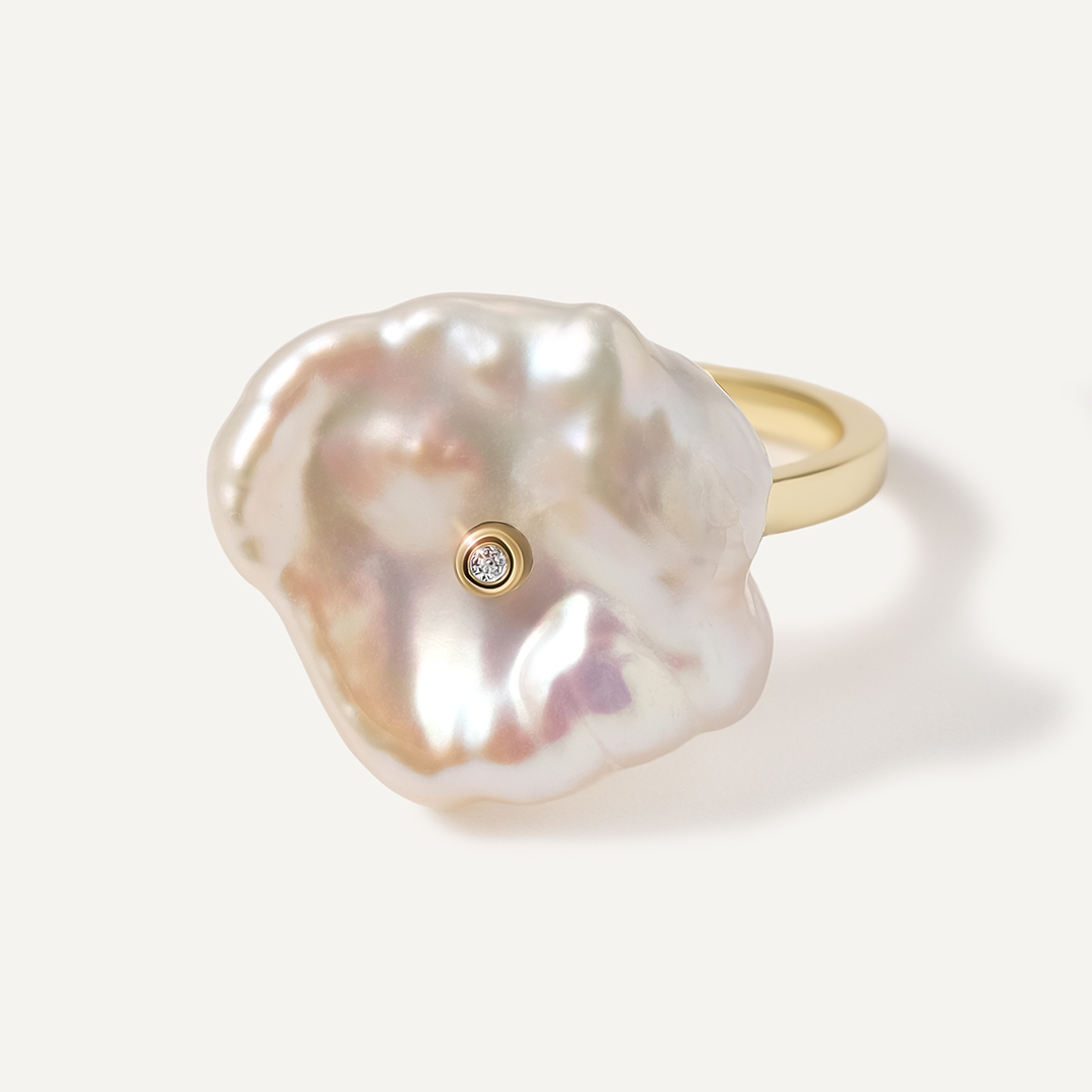 Серебряное кольцо с жемчугом